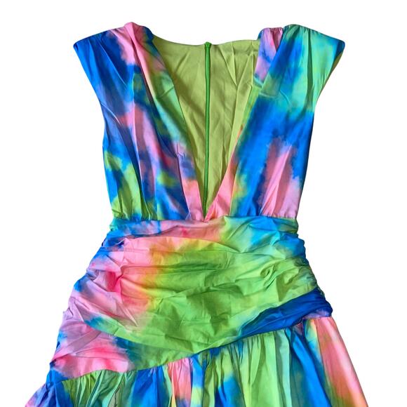 Tie Dye Sleeveless Maxi Dress Colorful - Picture 6 of 9